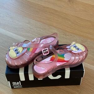Melissa Kids Pink Unicorn Jelly Sandals